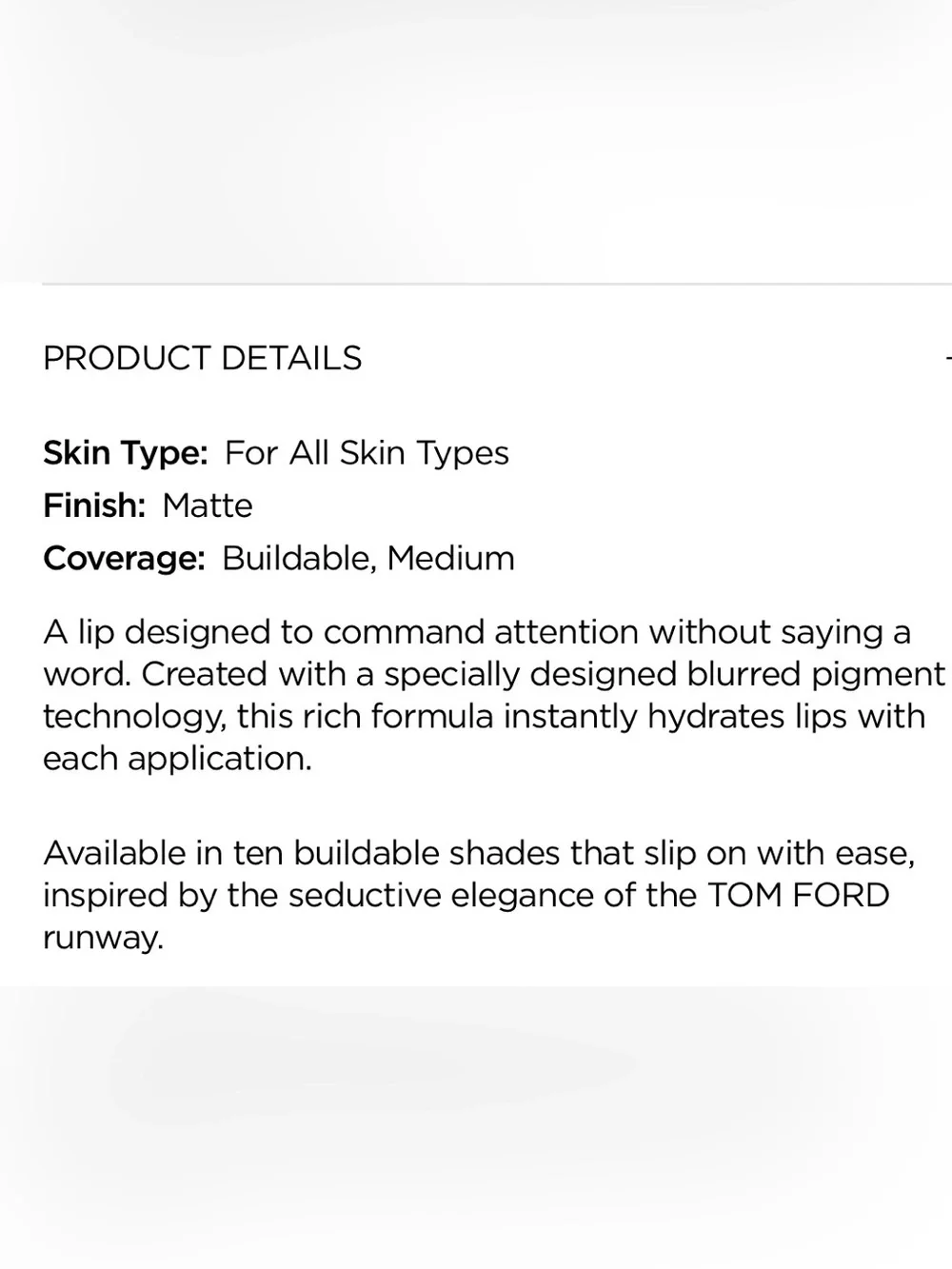 Tom Ford Runway Stylo Matte Lipstick - Color 100 100 Rosy brown